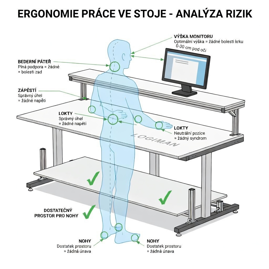 ergonomie pracovních stolů